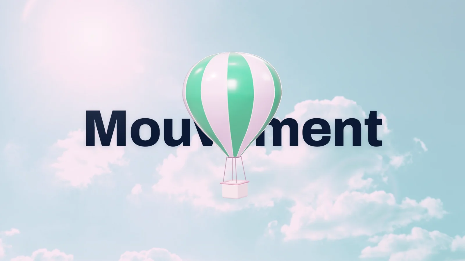 Un univers en 3D, lilas, vert et bleu marine